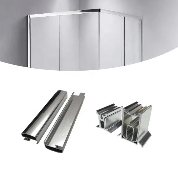 Aluminum Alloy Extruded Profiles for Direct Sale Customized Sliding Shower Door Component Sets Are Available.