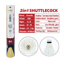 Stability a Duck Feather Shuttlecock Badminton 3in1 Hybrid Shuttlecock Feather Shuttlecocks for Professional