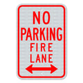 High Visibility Reflective No Parking Sign Fire Line Aluminum Traffic Road Warning Signs with Custom Logo and Sizes for Safety