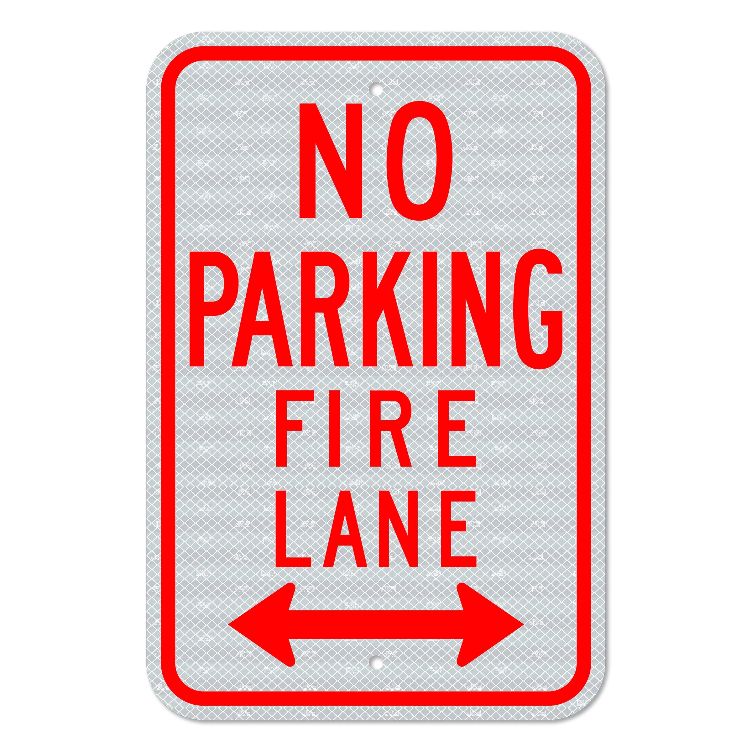 High Visibility Reflective No Parking Sign Fire Line Aluminum Traffic Road Warning Signs with Custom Logo and Sizes for Safety