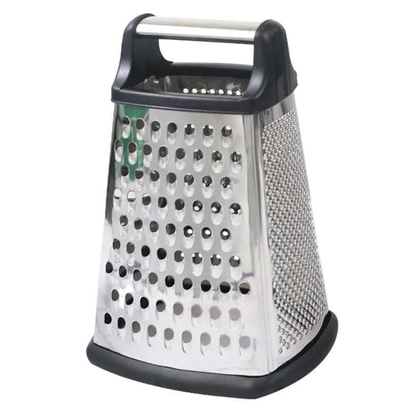 Multifunctional Stainless Steel Kitchen Tool 4-Sided Cheese Fruit Lemon Zester Handheld Manual Box Grater Durable Metal