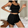 P235 New Arrival Women'S Clothing Solid Short Sleeve T-Shirt Shirt Shorts Set Fashion Casual Home Wear Pajamas Set