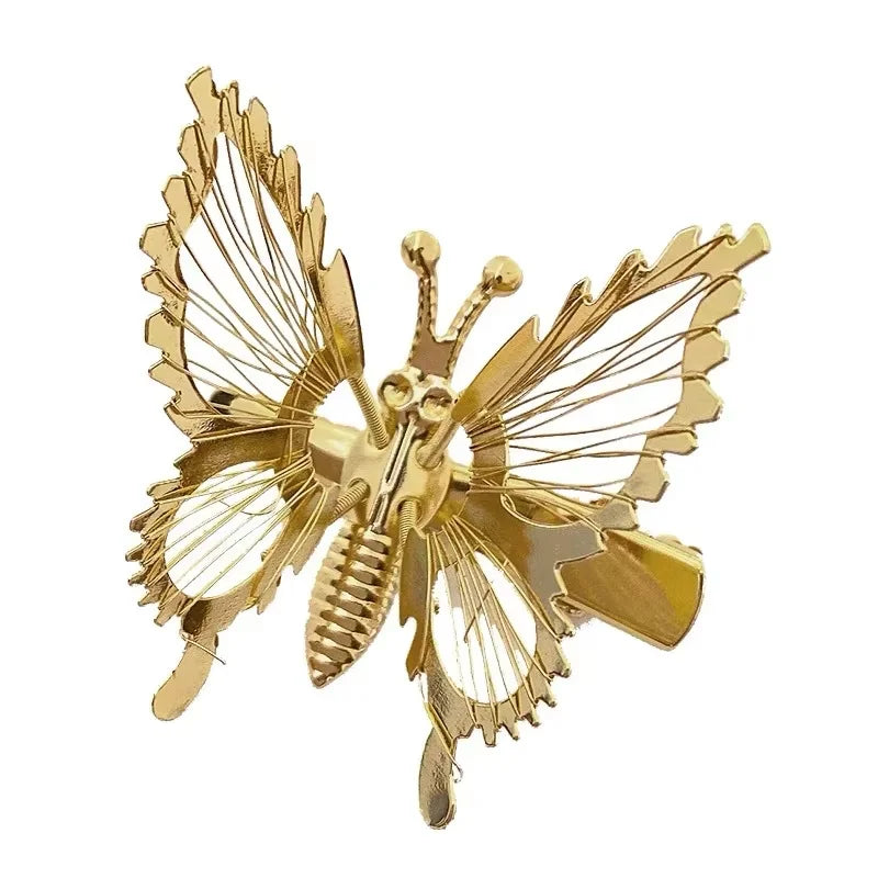 Movable butterfly Hairpin New butterfly Simple Hairpin Bangs Side Clip Headdress Hair Accessories