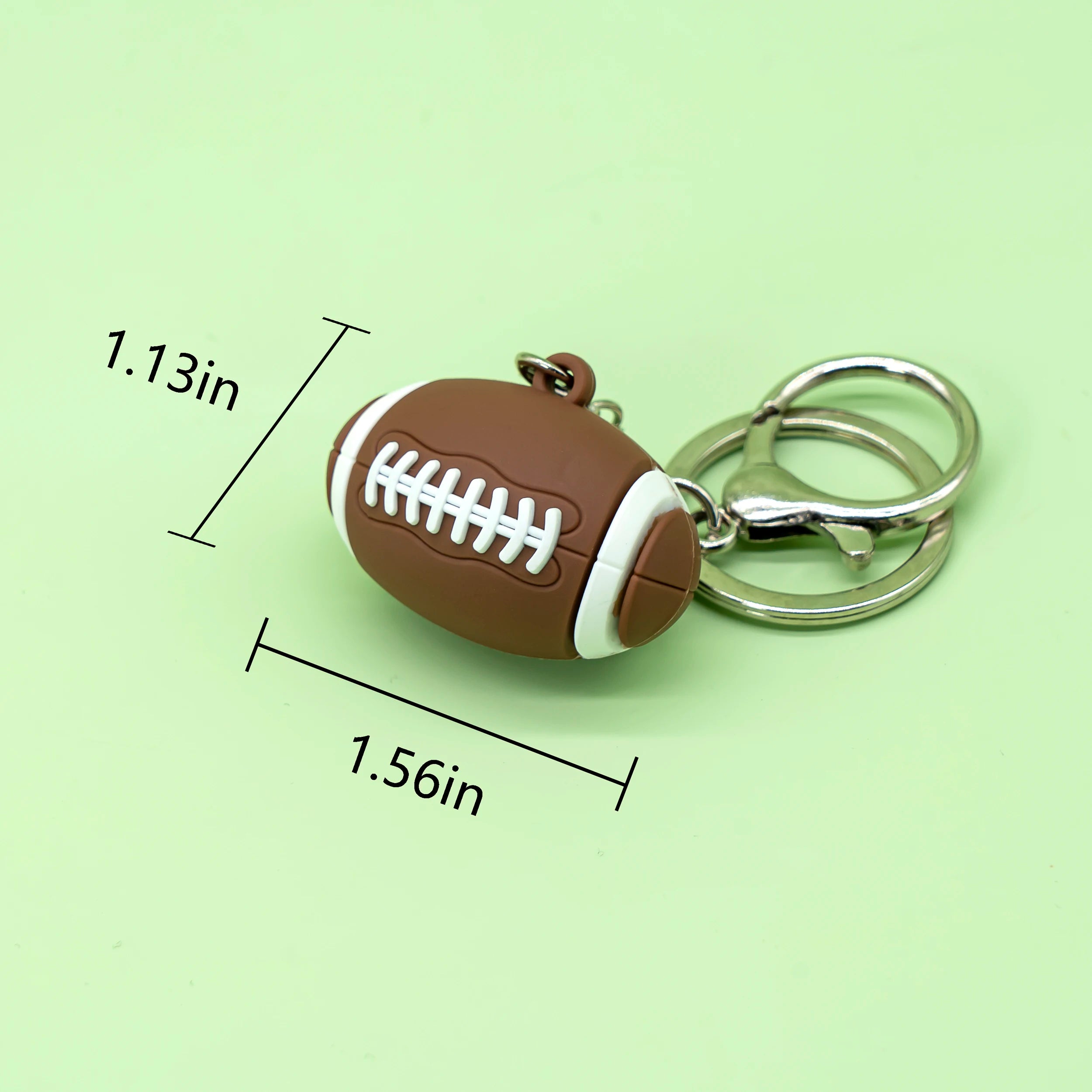 Personalized 3D Keychain with Premium Basketball and Football Lightweight Sports Keyring Perfect for Athletes and Sports Fans