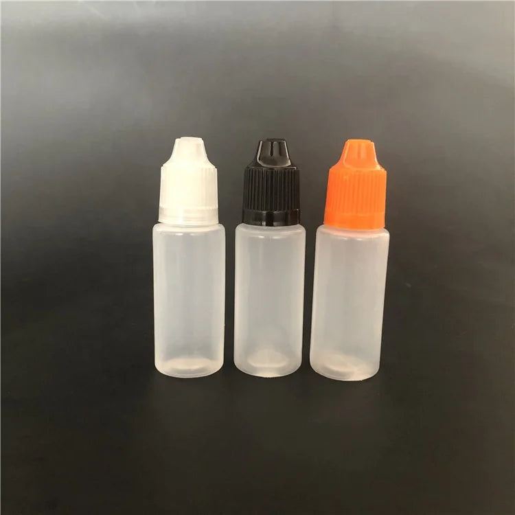 15ml Empty Plastic Squeeze Dropper Bottles with Screw Cap for Eye Drops & Liquid Medicine Screen Printed Refill Bottles