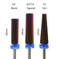 Purple Carbide Nail Drill Bits Super Long Nail Carbide Burrs for Nail Drill Machine