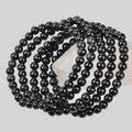 Classic Natural Gemstone Black Obsidian Beaded Bracelet 6mm 8mm 10mm Stretch Elastic Natural Stone Crystal Healing Power Energy