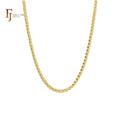 4.2mm+ FJ Fallon Fashion Jewelry Fancy Spiga Double Cable Link Chain Plated in 14K Gold Brass Based