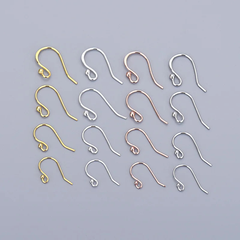 Wholesale Earring Findings 925 Sterling Silver Ear Wire Earring Clasp Hook Findings for Diy Jewelry Findings