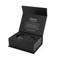 Luxury Custom Logo Black Magnetic Gift Box with Black Foam Insert