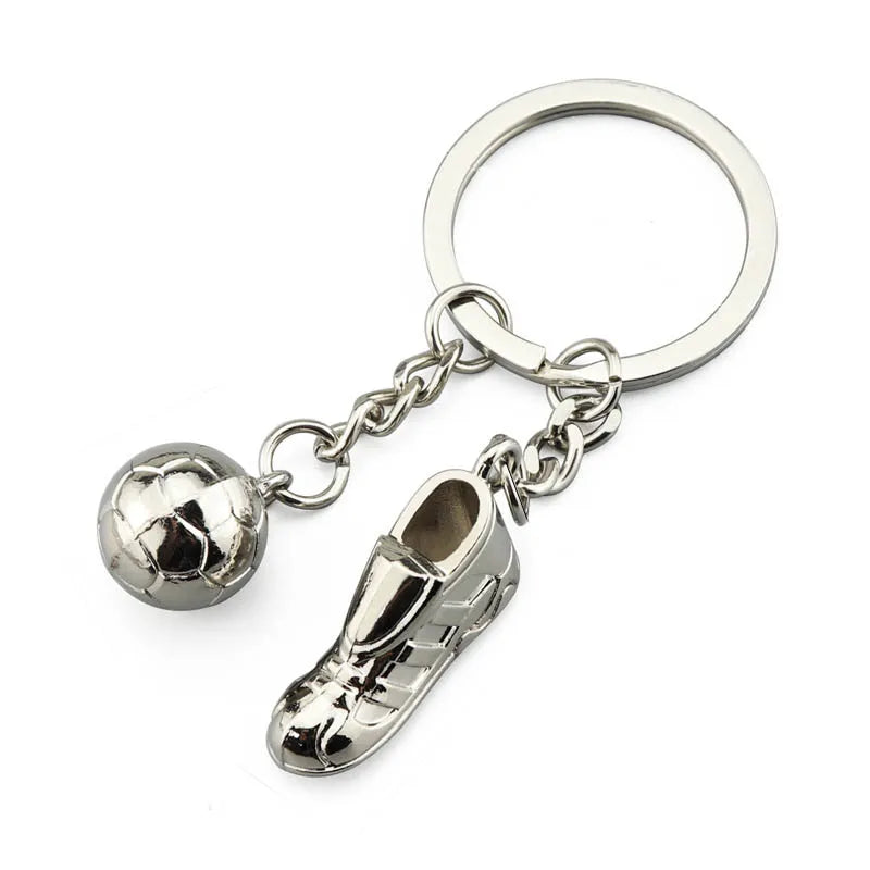 Sports Gift Keyring Metal Football Soccer Shoe Keychain Custom Metal Keychain Charm