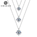 Hot Sale Luxury Fine Jewelry for Women 1 Carat 6.5mm Moissanite S925 Sterling Silver Pendant Necklace Fashionable and Stylish