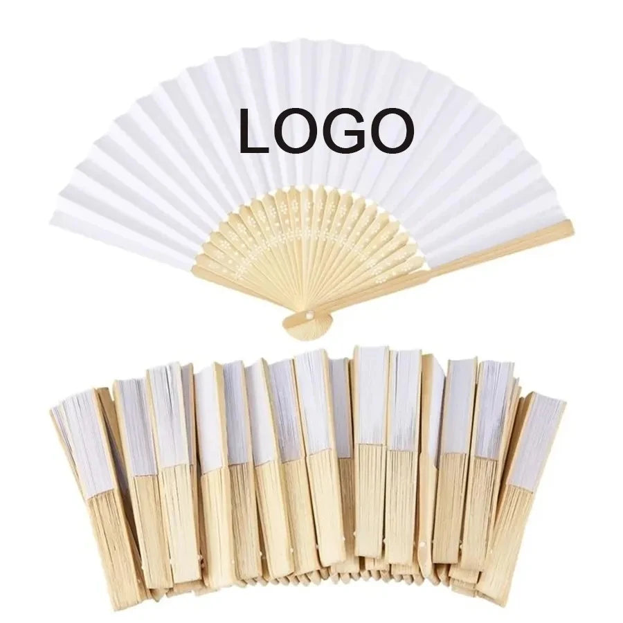 Hottest Promotion Gift Custom Logo Print Paper Folding Hand Held Fan