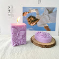 Diy Gift Aromatherapy Silicone Candle Mold Handmade Butterfly butterfly Flower Rose Pattern Soap Mold