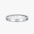 Ailmay Real 925 Sterling Silver Simple Zirconia Geometric Design Stackable Finger Ring for Women Anniversary Fine Jewelry Gift