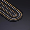 KALEN 2mm 3mm Gold Black 316L Stainless Steel Round Curb Chain