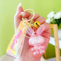 Wholesale Acrylic Transparent Crystal Rabbit Keyring Cute Couple Gift Kwaii Keychain