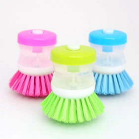 Dishwashing Soap Dispenser Brush Kitchen Utensils Cleaning Brush Dishwashing Soap Brush Integrated Dishwashing Artifact