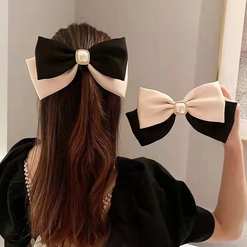 Vintage Big Large  Bow Hair Clip for Women Wedding  Hairpins Barrette Girls Hair Accessories