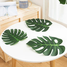Hot Sale Faux Monstera Leaves for Hawaiian Luau Party Jungle Beach Decor for Mother's Day & Christmas Decorations