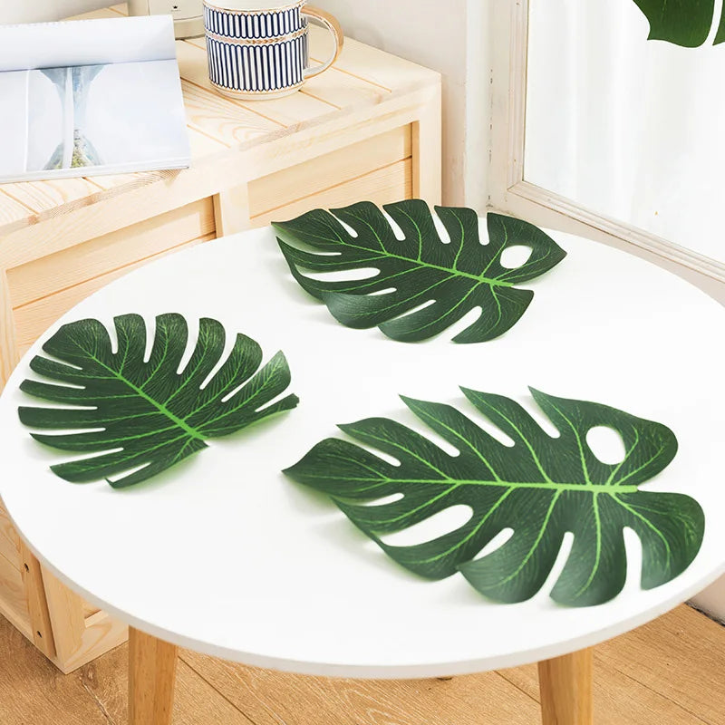 Hot Sale Faux Monstera Leaves for Hawaiian Luau Party Jungle Beach Decor for Mother's Day & Christmas Decorations