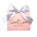 Luxury Pink Wedding Gift Bags Custom Printed for Shoes Clothing Accessories Wedding Guests Paperboard Material Ribbon Accessory