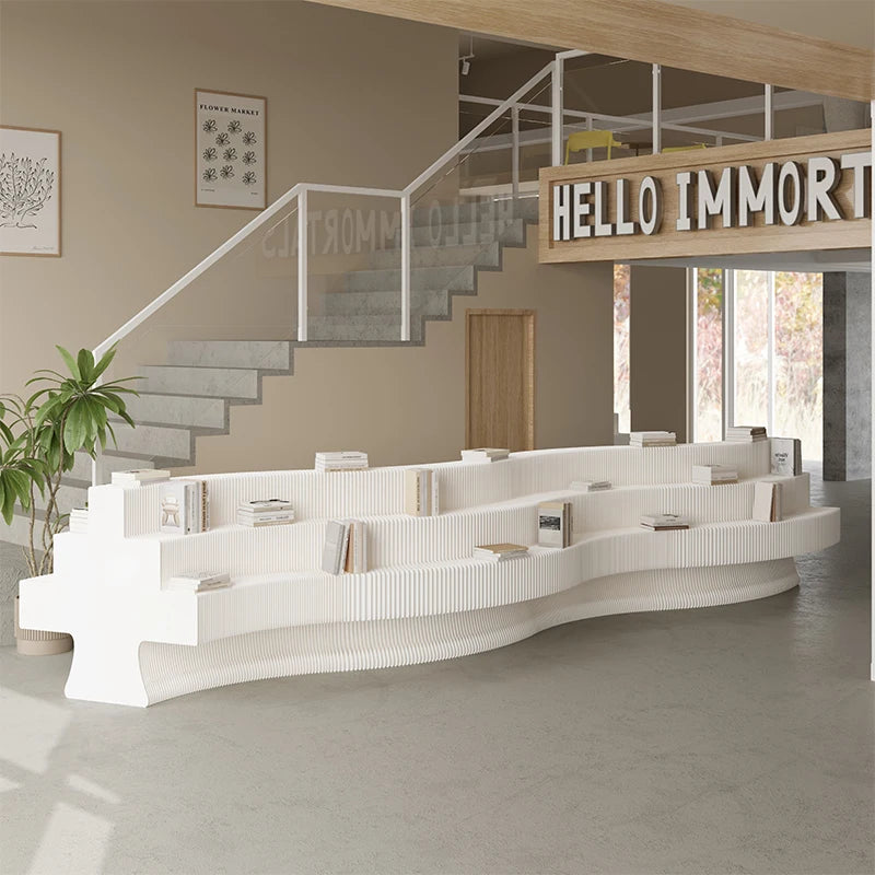 New Art Deco Foldable Kraft Paper Display Rack Portable Booth Shelf Divider Environment Friendly Customized Size Durable MegaBDM