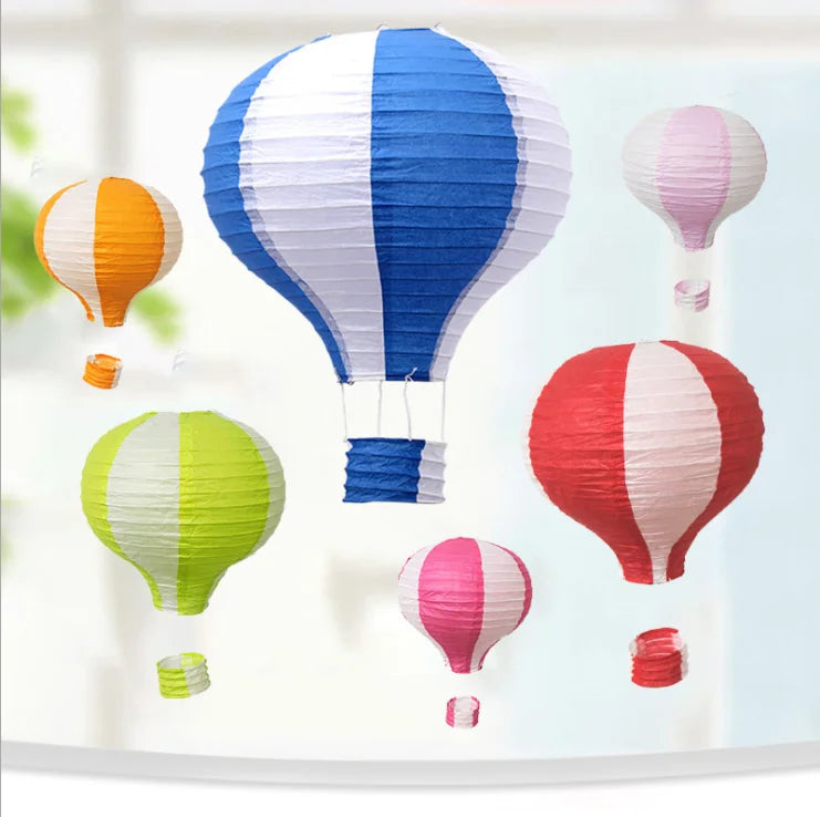 Party Decoration Colorful Hot air Balloon Hanging Paper Lanterns for Home Decoration