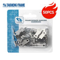 50PCS TS-K241 Hinges Set Picture Frame Hinge Silver Black Photo Hanger Furniture Framing Hardware Accessories
