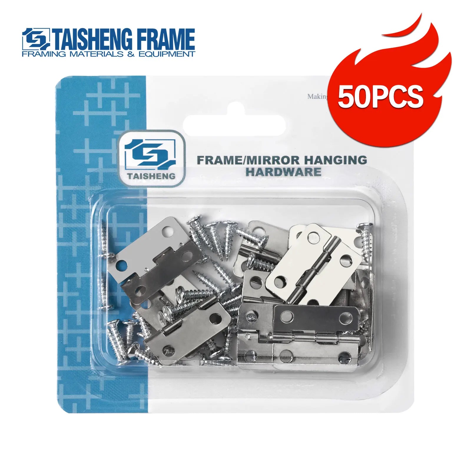 50PCS TS-K241 Hinges Set Picture Frame Hinge Silver Black Photo Hanger Furniture Framing Hardware Accessories