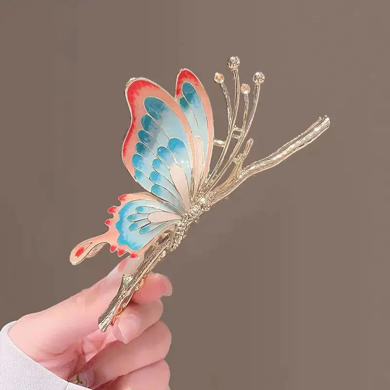 Women's Retro Classic Traditional Butterfly Hair Claws Elegant Style Metal Hair Decoration Wholesale New Design