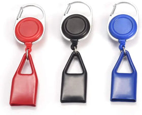 50pcs Retractable Black Lighter Belt Clip Key Chain Leash Holder