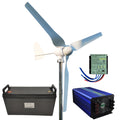 1KW Off-grid Wind System for Home Use  DDP Item Three Blades Wind Turbine 12V 100A Battery  Pure Sine Wave Inverter