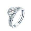 925 Sterling Silver Classic Personality Women's Engagement Ring Platinum Fashion Ring for Wedding Proposals