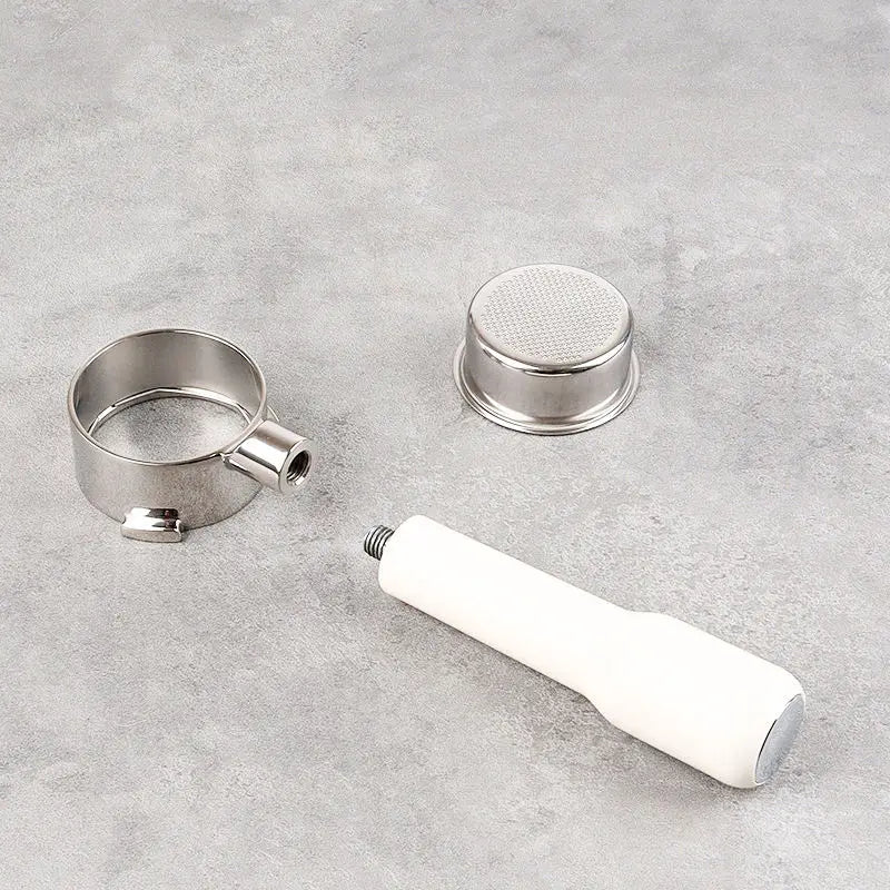 51mm Professional Espresso Coffee Machine Accessories Bottomless Handle Head with 3 Ear Stainless Steel Handle Head