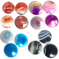 Customized 40mm 40mm Cake Shape Colorful Agates Loose Spacer Beads S Pendant Accessories Natural Agate Healing Stone Necklace
