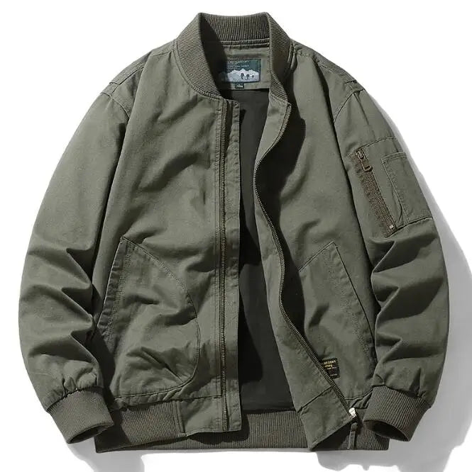 Men's Cargo Coat Big Size Jacket European and American Men's Flight Suit Coat Cotton Work Clothes