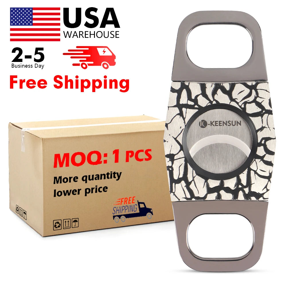 New Design Portable Sharp Cigar Accessories Knife Stainless Steel Cigar Punch Cutter