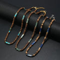 Collar Turquesa Bohemian Vintage Hawaii Jewelry Man Beaded Summer Coconut Stone Turquoise Necklace