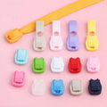 In Stock Non-Slip Adjustable Colorful Plastic Stopper Shoelace Cord Clip