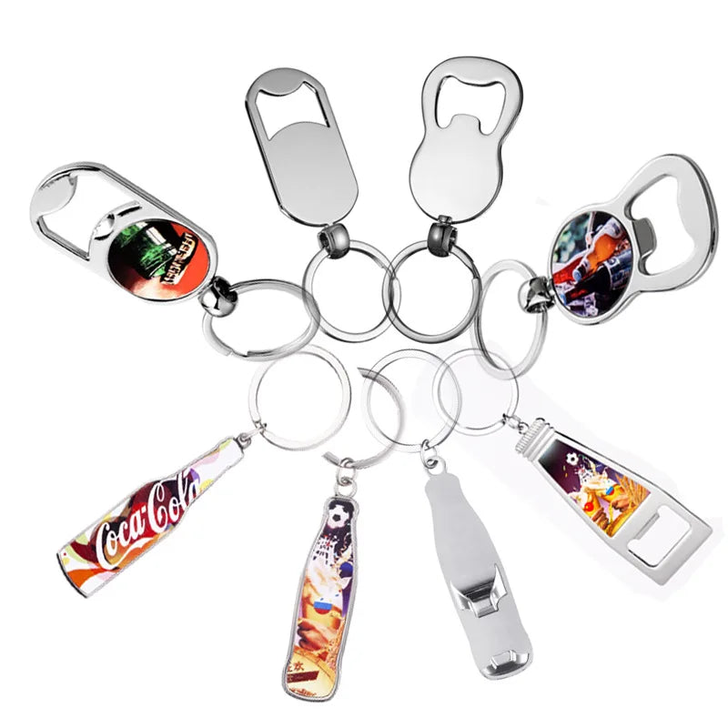 Sublimation DIY Photo Printing Beer Bottle Opener Gloss Blank Metal for Thermal Transfer for Customized Corkscrews Openers