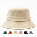 New Arrival Lightweight Blank Wide Brim Fishingman Hat Cap Custom Embroidery Logo Corduroy Sun Protection Bucket Hats
