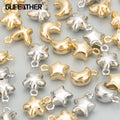 MC74  10pcs/lotjewelry Accessories18k Gold Rhodium Platednickel Freecopperstar Moon Shapecharmsdiy Pendants
