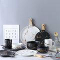 Fashional Black and White Marble Design Kitchen Tableware Made in China Dishes & Plates for Dinner