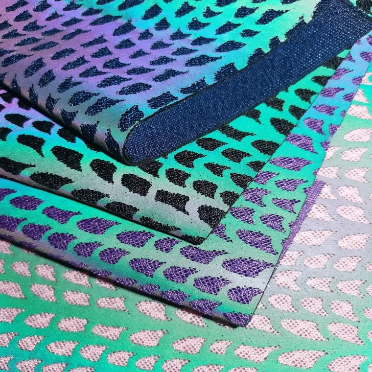 Hot Selling 100% Polyester Organic Stretch Knitted Reflective Mesh Cloth Eco-Friendly Fabric for Girls' Special Shoes and Bags