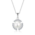 Qingxin CUSTOM OEM Fine Jewelry 925 Sterling Silver Rhodium Plated Freshwater Pearl Women Mom Day Gift Necklaces