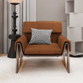 Modern Single Casual Sofa Chair Velvet Armchair with Acrylic Base for Living Room Bedroom Dining Hotel or Outdoor Leisure