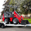 LANDWARD Wholesale CE EPA 800kg Mini Front Loader Garden Shovel Articulated Battery Farm New 608E Wheel Electric Loader for Sale