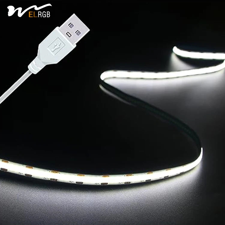 IP20 Decorative COB LED Strip Light 640 LEDs 3000K Daylight Remote Control Touch Adjustable 3-Year Warranty