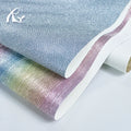 1.0mm Glitter Water Ripple PU Leather Iridescent Striped Fine Shiny Decorative Waterproof Wrinkle Resistant Upholstery Bag Shoes
